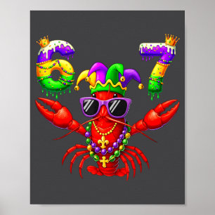 Poster 67 Perles de Mardi Gras d'écrevisses Six Sept Carn