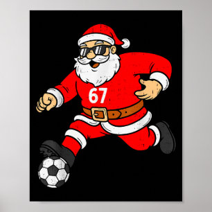 Poster 67 Santa Foot Six Sept Mème Noël Sport Hommes