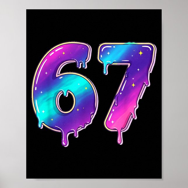 Poster 67 Shirt, 67 Meme Baseball Lifestyle 101 Apparel Y (Devant)