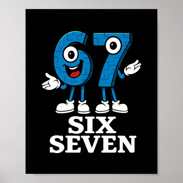 Poster 67 Six Seven 6-7 - Funny Italian Brainrot Kids Gam (Devant)