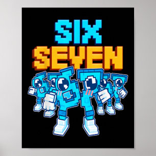 Poster 67 Six Seven Drôle de Brainrot Italien Enfants Jeu