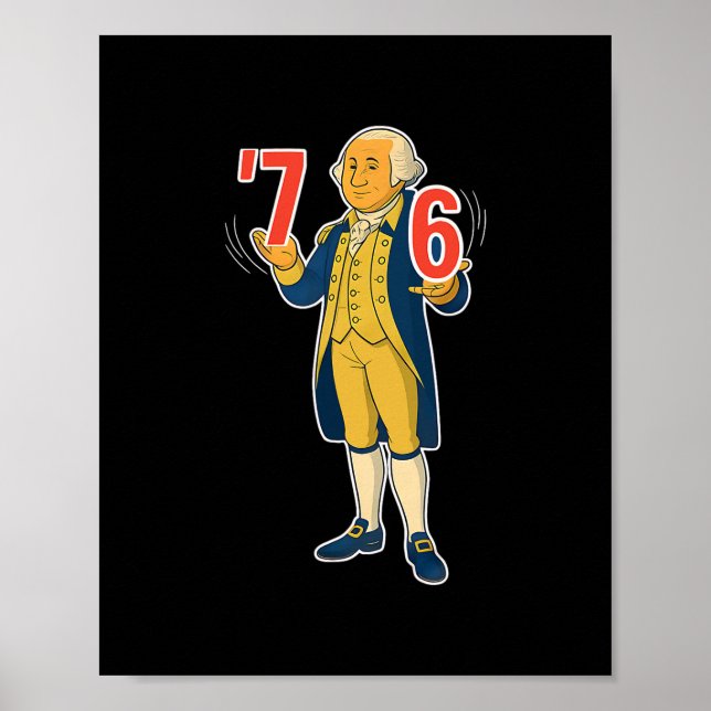 Poster 67 Six Seven Funny George Washington Meme  (Devant)