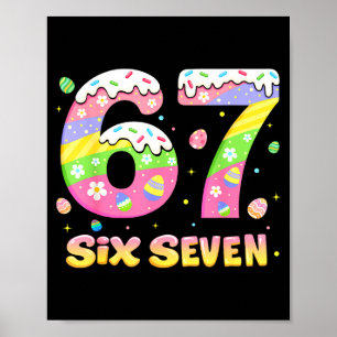 Poster 67 Six Seven Lapin de Pâques Pour Filles Enfants G