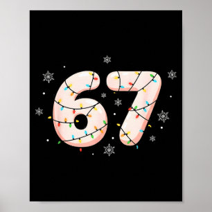 Poster 67 Six Seven Mème Argot Gen Alpha Lumières de Noël