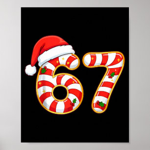 Poster 67 Six Seven Mème Argot Gen Alpha Noël Drôle