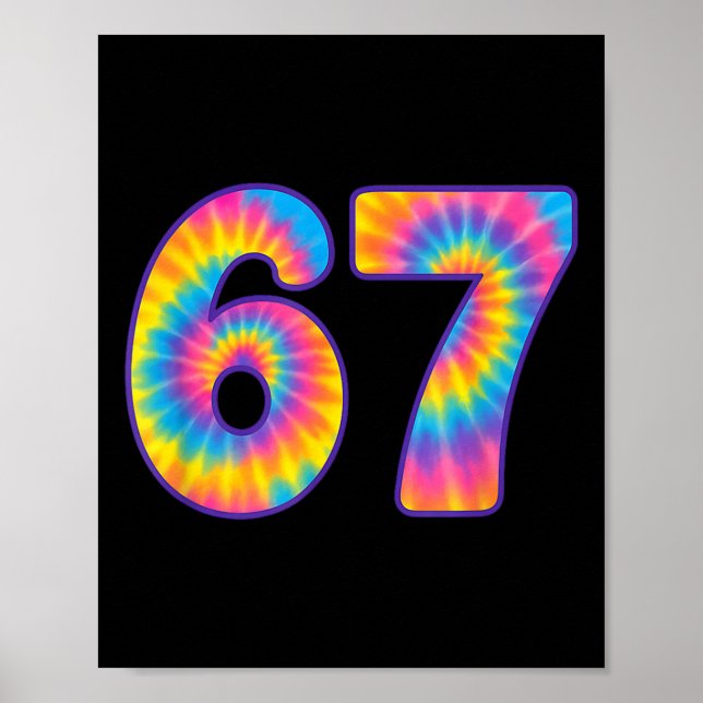 Poster 67 Tie Dye Rétro Six Sept  (Devant)
