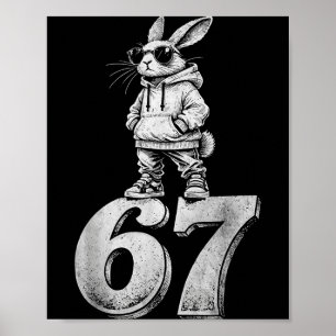Poster 67 visage de lapin avec lunettes de soleil pour ga