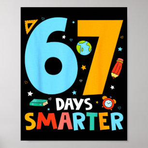 Poster 67e jour d'école drôle 67 jours enseignant plus in