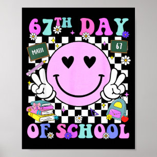 Poster 67e jour d'école drôle enseignants élèves mème 6 7