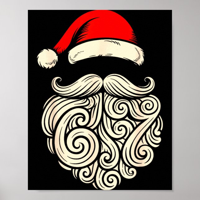 Poster 6 7 Christmas 67 Santa Six Seven Christmas Boys Te (Devant)