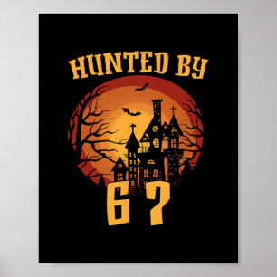 Poster 6 7 Halloween 67 Mème Six Sept Gén Alpha Haunted