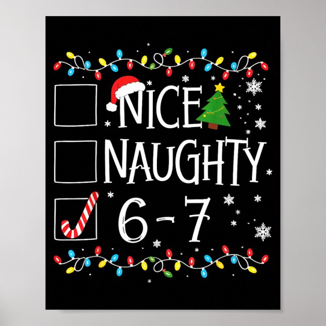 Poster 6-7 Meme Nice Naughty 67 Christmas  (Devant)