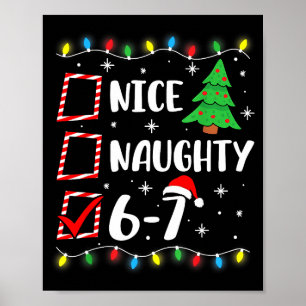 Poster 6-7 Mème Sympa Sale 67 Noël Cerveau Pourri Drôle