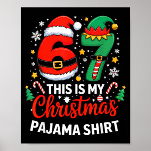 Poster 6 7 Noël Six Seven Mème Mon Pyjama de Noël S