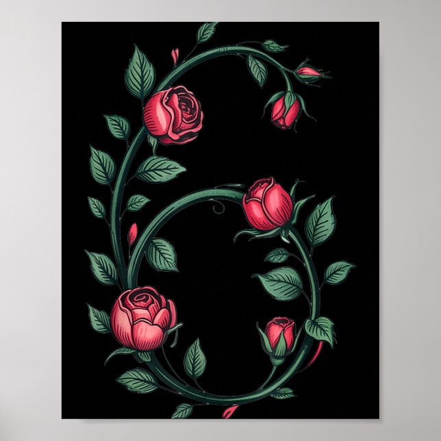 Poster 6 Floral 67 Rose Valentines Day Funny Love Matchin (Devant)