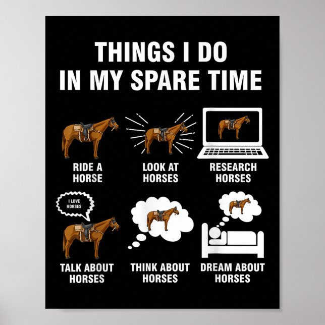 Poster 6 Things I Do In My Spare Time - Horse Riding  (Devant)
