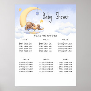 Poster 6 Tisch Baby Shower