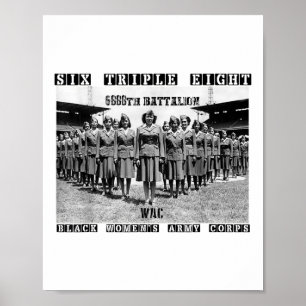 Poster 6 Triple 8 Black Womens Army Corps 6888th Charity