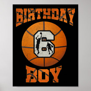 Poster 6e anniversaire tenue garçon Bysketbyll 6 ans