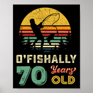 Poster 70 Ans 70 Grandpa Poisson 70e Anniversaire Wi-Fi