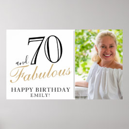 Poster 70 et fabuleux Elégant 70e anniversaire Photo