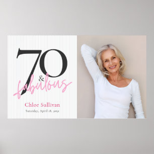 Poster 70 & Fabuleux Photo Fête d'anniversaire 70 ans