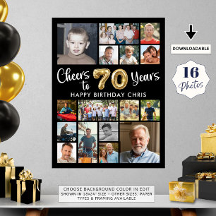 Poster 70e anniversaire Black Gold 16 Photo Cheers to Yea