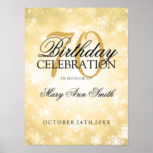 Poster 70e anniversaire Gold Winter Wonderland (Devant)