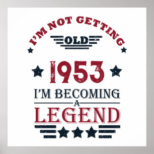 Poster 70e anniversaire vintage personnalisé