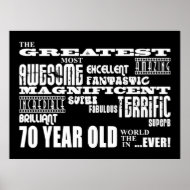 Poster 70e fête d'anniversaire Plus grand soixante-dix an