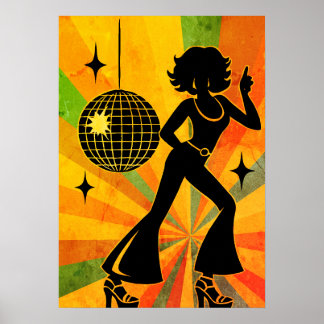 Poster 70s Disco Dancer Retro