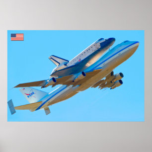 Poster 747 Avion de transport de navette spatiale