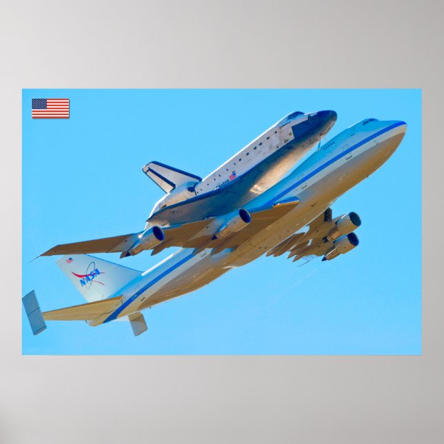 Poster 747 Avion de transport de navette spatiale (Devant)