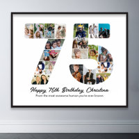 75e anniversaire Numéro 75 Collage de photos Anniv