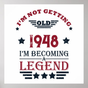Poster 75e anniversaire vintage personnalisé