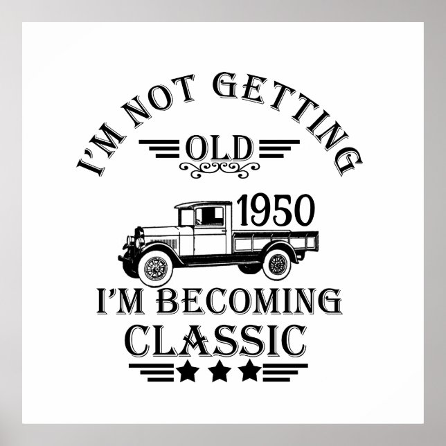 Poster 75e anniversaire vintage personnalisé (Devant)