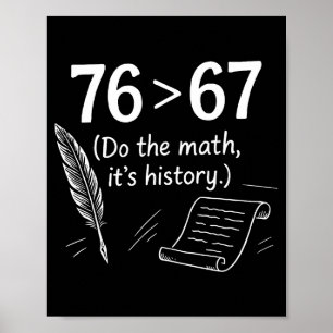 Poster 76 Supérieur à 67 Faites le calcul Histoire drôle