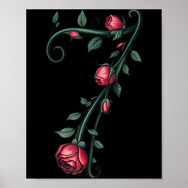 Poster 7 Floral 67 Rose Valentines Day Funny Love Matchin (Devant)