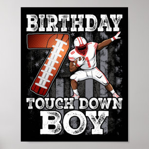 Poster 7e anniversaire Football Boy - 7 ans Kid Footba