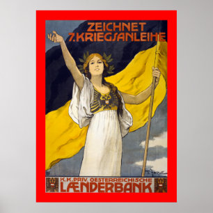 Poster 7ème prêt de guerre d'Autrichien (frontière)