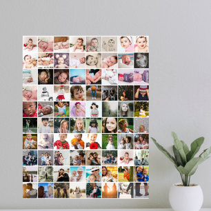 Poster 80 Collage de Photos Personnalisé