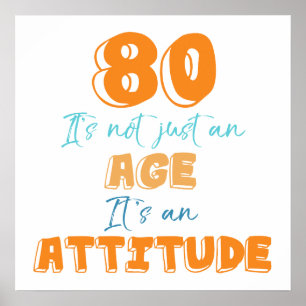 Poster 80e anniversaire Gag cadeau