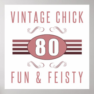 Poster 80e anniversaire Vintage poussin