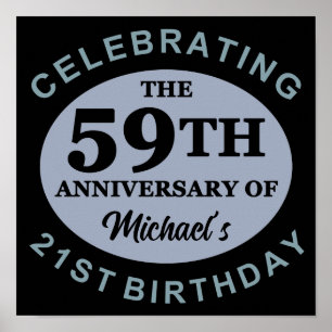 Poster 80e Humour d'anniversaire personnalisé