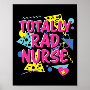 Poster 80s 90s Infirmière Costume Lazy Halloween Thème 1