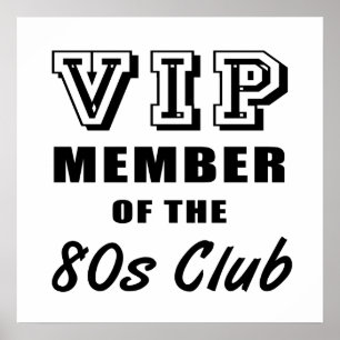 Poster 80's Club Birthday