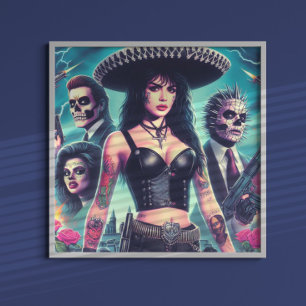 Poster 80s Horror Girl