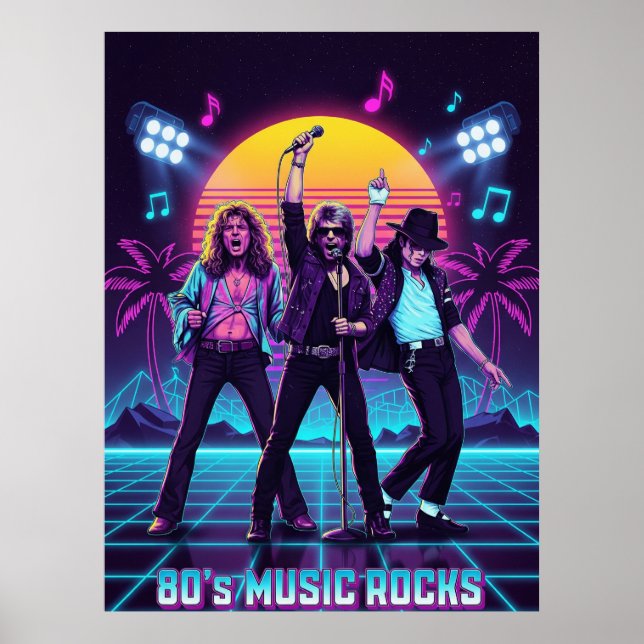 Poster 80's Retro music  (Devant)
