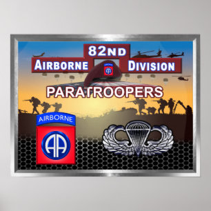 Poster 82e division aéroportée Parachutistes