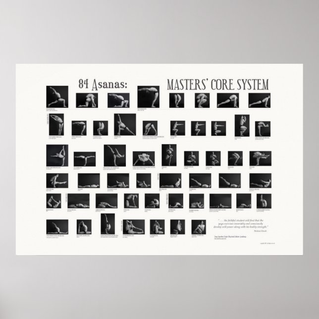 Poster 84 Asanas : Système de base des maîtres (Devant)